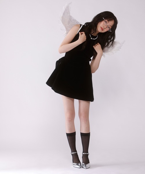 Judin(ジュディン)の「Velvet mini dress【JD】(ドレス・レディース・ブラック・S/M)」の2枚目の写真