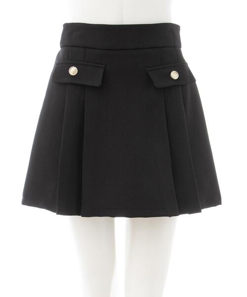 INGNI（イング）の「金ボタンサイドプリーツ／スカパン（スカート・レディース・ブラック/グレー/オフホワイト・FREE）」の15枚目の写真