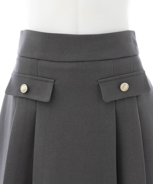 INGNI（イング）の「金ボタンサイドプリーツ／スカパン（スカート・レディース・ブラック/グレー/オフホワイト・FREE）」の21枚目の写真