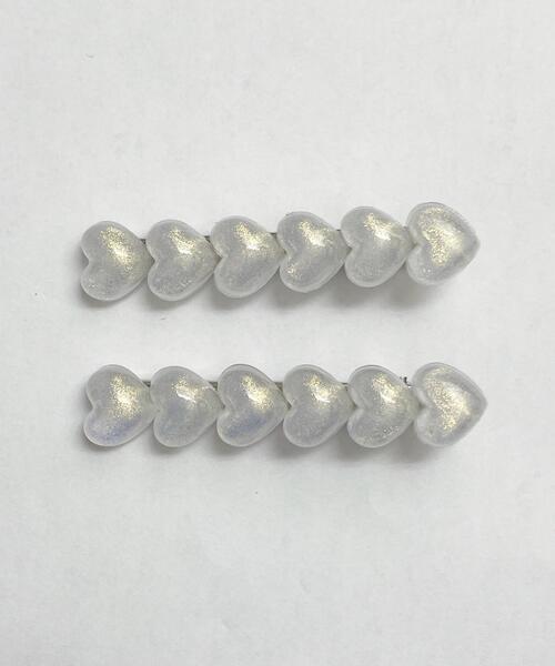 WEGO(ウィゴー)の「WEGO/【2点セット】プックリハートピン(ヘアピン・レディース・その他1/その他2/その他3・FREE)」の1枚目の写真