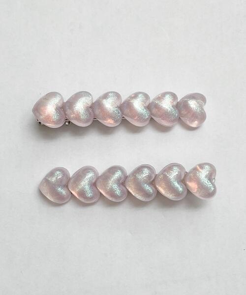 WEGO(ウィゴー)の「WEGO/【2点セット】プックリハートピン(ヘアピン・レディース・その他1/その他2/その他3・FREE)」の2枚目の写真