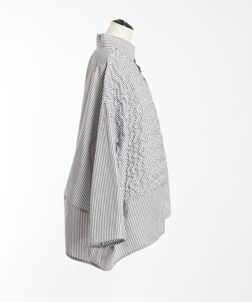 gomme 変形 シャツ ブラウス 収縮キルト ヘムチェンジブラウス（シャツ/ブラウス）｜gomme（ゴム