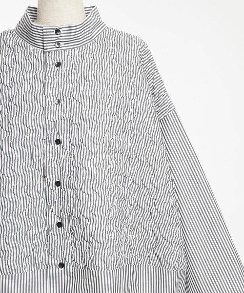 収縮キルト ヘムチェンジブラウス（シャツ/ブラウス）｜gomme（ゴム