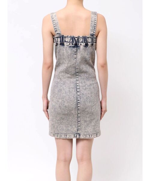 EVRIS（エヴリス）の「デニムポケットジャンスカ（ワンピース・レディース・ブラック/ベージュ・SMALL/MEDIUM）」の21枚目の写真