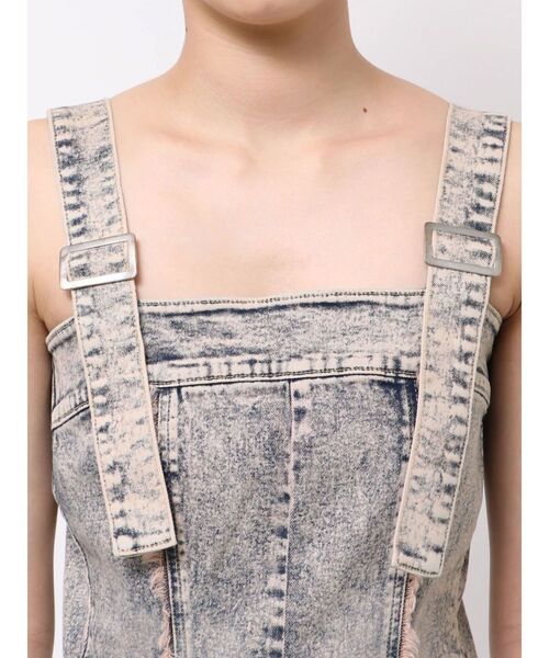 EVRIS（エヴリス）の「デニムポケットジャンスカ（ワンピース・レディース・ブラック/ベージュ・SMALL/MEDIUM）」の22枚目の写真