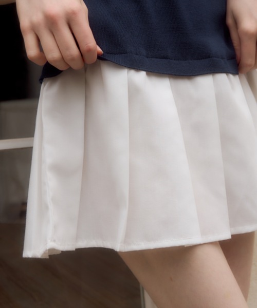 Birthday room（バースデイルーム）の「襟付きドッキングニットミニワンピース/collared docking knit one-piece（ワンピース・レディース・グレー/ネイビー・FREE）」の6枚目の写真