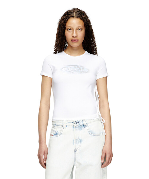 ☆☆DIESEL ディーゼル 半袖Tシャツ カットソー T-ROWY-OD ホワイト サイズ M レディース DIESEL ディーゼル 半袖Tシャツ カットソー T-ROWY-OD ホワイト サイズ