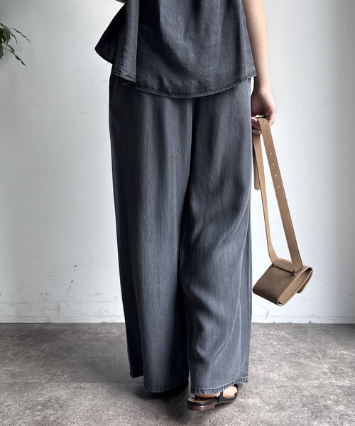 DouDou(ドゥドゥ)の「【WEB限定】リヨセルデニムイージーパンツ(デニムパンツ・レディース・ブラック/ブルー系その他・FREE)」の11枚目の写真