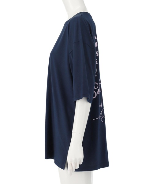 anap mimpi(アナップミンピ)の「SEAモチーフプリントビッグTシャツ(Tシャツ/カットソー・レディース・ネイビー/ラベンダー/キナリ・FREE)」の18枚目の写真