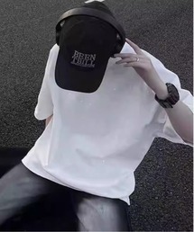 ”きらめき輝く” ラメプリントオーバーサイズTシャツ