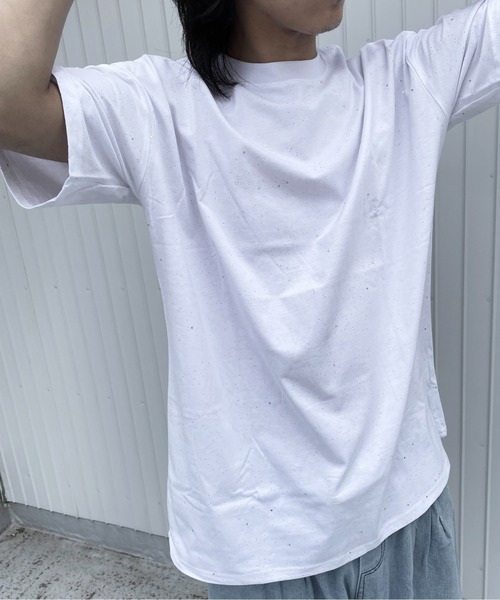 Evo+Revo（エボレボ）の「”きらめき輝く” ラメプリントオーバーサイズTシャツ（Tシャツ/カットソー・メンズ・ブラック/ホワイト・L/M）」の5枚目の写真