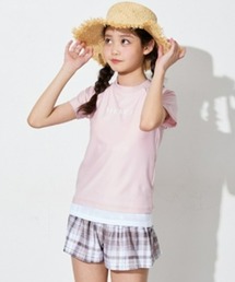 QUNTSTYLE（キュントスタイル）の「インナー付き半袖ラッシュ水着　(130cm～170cm)（水着）」