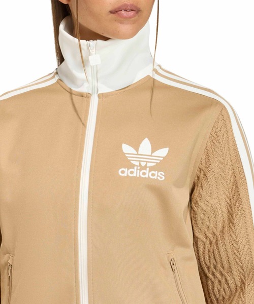 adidas（アディダス）の「adidas KNIT CLASSIC TT / アディダス ニット クラシック トラック トップ（その他トップス・レディース・ブラウン・L/M/S）」の3枚目の写真