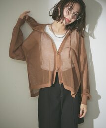 夏の日除け、冷房対策にも!メッシュWジップパーカー