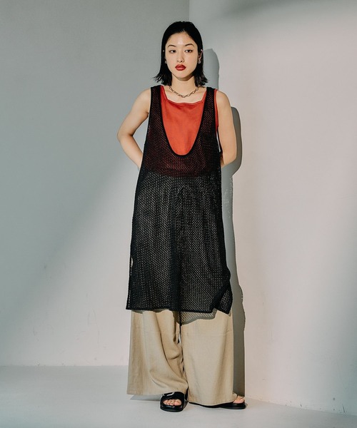 LEPSIM（レプシィム）の「アソートメッシュノースリワンピース　497479（ワンピース・レディース・ブラック系その他/ブラック・FREE）」の3枚目の写真