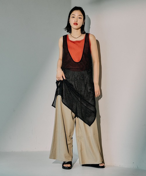 LEPSIM（レプシィム）の「アソートメッシュノースリワンピース　497479（ワンピース・レディース・ブラック系その他/ブラック・FREE）」の4枚目の写真