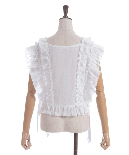 axes femme（アクシーズファム）の「サイドリボンフリルベスト（シャツ/ブラウス・レディース・ブラック/ホワイト・FREE）」の20枚目の写真