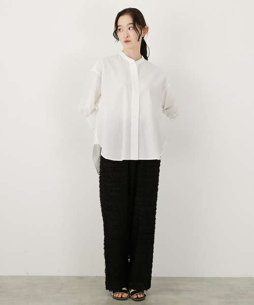 LOGEMENT DE CLAIRE(ロジュモンドクレール)の「立体ジャガードイージーパンツ(その他パンツ・レディース・ブラック/オフホワイト・FREE)」の15枚目の写真