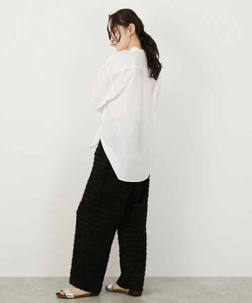 LOGEMENT DE CLAIRE(ロジュモンドクレール)の「立体ジャガードイージーパンツ(その他パンツ・レディース・ブラック/オフホワイト・FREE)」の17枚目の写真