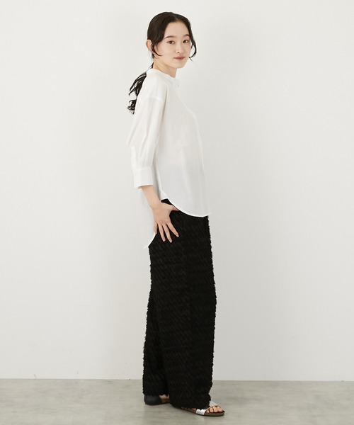 LOGEMENT DE CLAIRE(ロジュモンドクレール)の「立体ジャガードイージーパンツ(その他パンツ・レディース・ブラック/オフホワイト・FREE)」の19枚目の写真