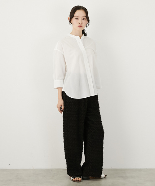 LOGEMENT DE CLAIRE(ロジュモンドクレール)の「立体ジャガードイージーパンツ(その他パンツ・レディース・ブラック/オフホワイト・FREE)」の20枚目の写真
