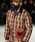 JUNYA WATANABE MANiW^ix}j́uuFILSONvW-NAME  COTTON CHECK LINED MACKINAW JACKET BIEGEiu]jvbx[W