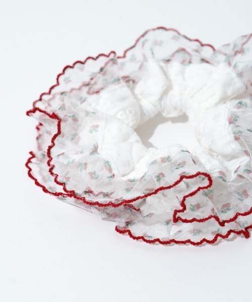 flower（フラワー）の「レースコンビシュシュ（シュシュ・レディース・ネイビー/レッド・FREE）」の7枚目の写真