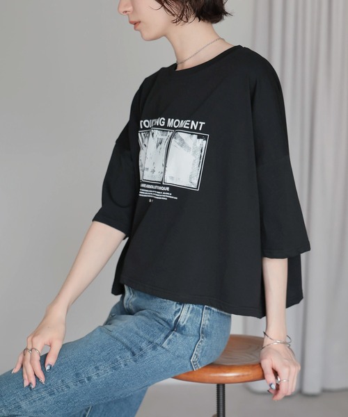 PEOPLESTYLE 星プリント Ｔシャツ ウォッシュド オーバーサイズ セール】フォトプリントオーバーサイズKAREIDOscopicT（Tシャツ