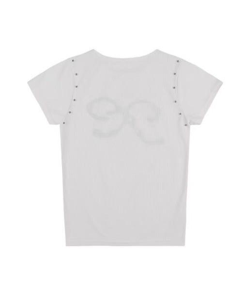 ★FANCYCLUB★ETERNAL STUD TEE (WHITE)★正規品/韓国直送料込 FANCY CLUB】ETERNAL STUD TEE（Tシャツ/カットソー）｜FANCY