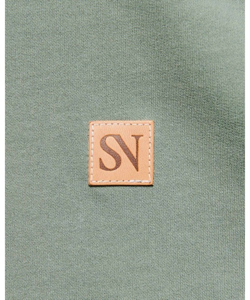 SOPHNET.（ソフネット）の「LEATHER PATCH WIDE TEE（Tシャツ/カットソー・メンズ・カーキ/ライトブルー/ホワイト/ブラック・2/4/3/1/5）」の12枚目の写真