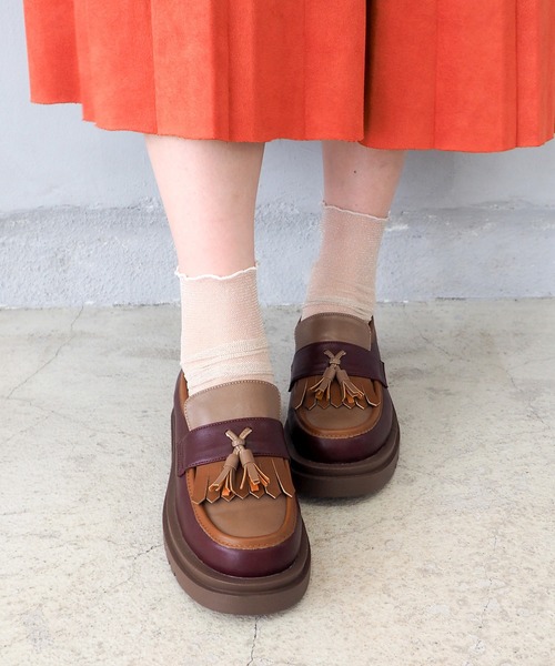 byあしながおじさん（バイアシナガオジサン）の「キルトタッセルローファー　8510135（ローファー・レディース・ダークブラウン/ブラック/ワイン・S/M/L/LL）」の3枚目の写真