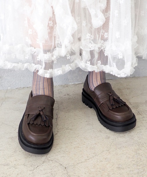 byあしながおじさん（バイアシナガオジサン）の「キルトタッセルローファー　8510135（ローファー・レディース・ダークブラウン/ブラック/ワイン・S/M/L/LL）」の9枚目の写真