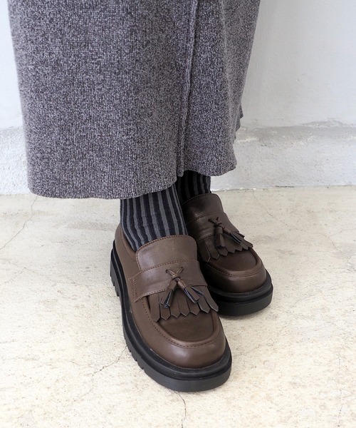 byあしながおじさん（バイアシナガオジサン）の「キルトタッセルローファー　8510135（ローファー・レディース・ダークブラウン/ブラック/ワイン・S/M/L/LL）」の12枚目の写真