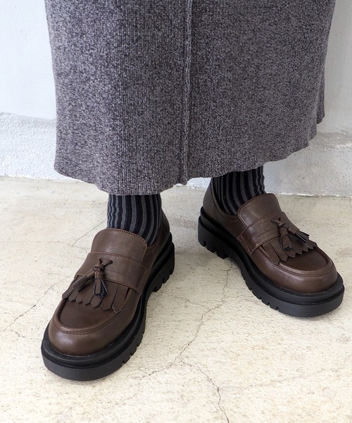 byあしながおじさん（バイアシナガオジサン）の「キルトタッセルローファー　8510135（ローファー・レディース・ダークブラウン/ブラック/ワイン・S/M/L/LL）」の13枚目の写真