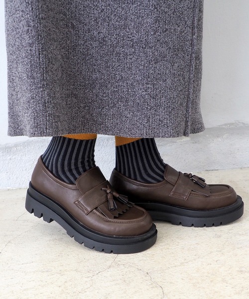 byあしながおじさん（バイアシナガオジサン）の「キルトタッセルローファー　8510135（ローファー・レディース・ダークブラウン/ブラック/ワイン・S/M/L/LL）」の14枚目の写真