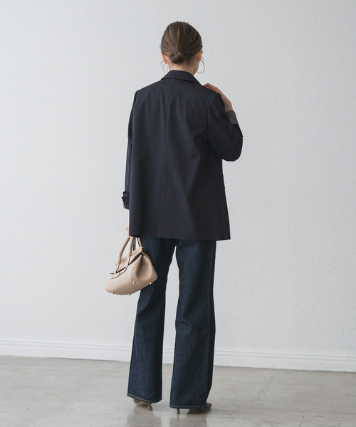 エステルツイルピークドラペルジャケット（テーラードジャケット