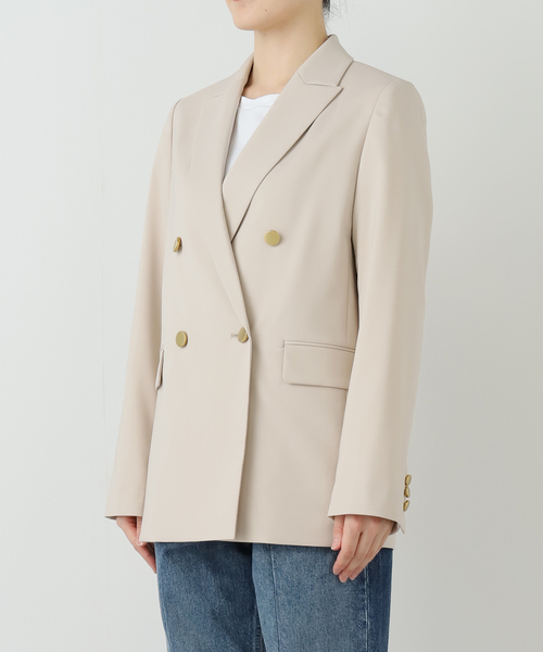 エステルツイルピークドラペルジャケット（テーラードジャケット