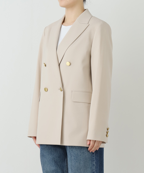 エステルツイルピークドラペルジャケット（テーラードジャケット