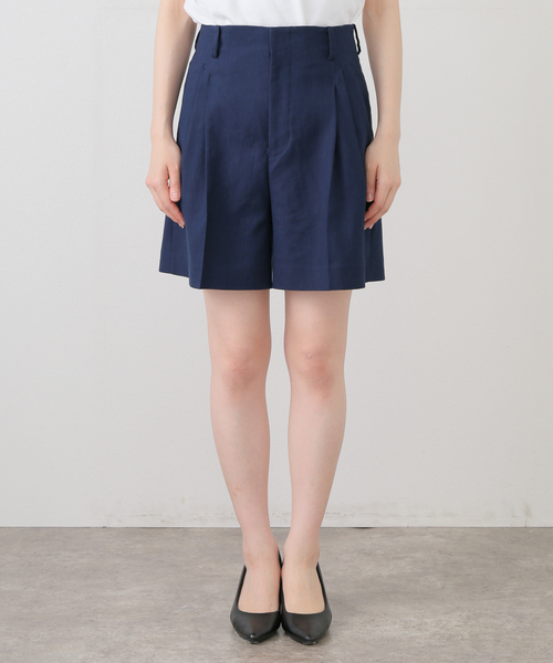 IENA(イエナ)の「リネンミックスショートパンツ(その他パンツ・レディース・ネイビー/ベージュ・38/36/34)」の4枚目の写真