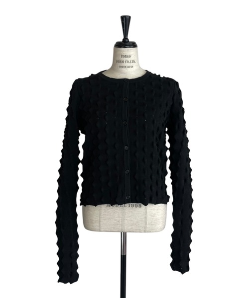 HONEY MI HONEY(ハニーミーハニー)の「spiky knit puff sleeve cardigan(カーディガン/ボレロ・レディース・オフホワイト/ブラック/ラベンダー・FREE)」の19枚目の写真