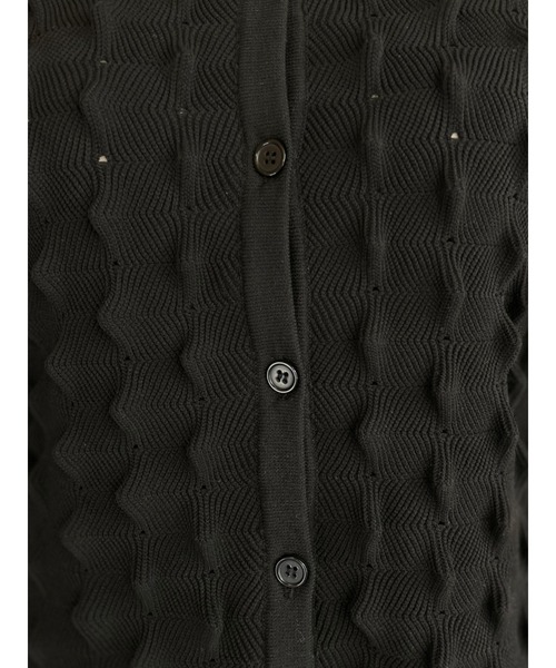 HONEY MI HONEY(ハニーミーハニー)の「spiky knit puff sleeve cardigan(カーディガン/ボレロ・レディース・オフホワイト/ブラック/ラベンダー・FREE)」の15枚目の写真