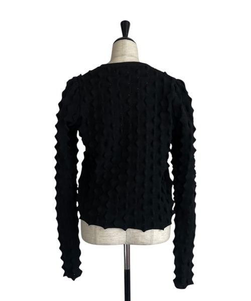 HONEY MI HONEY(ハニーミーハニー)の「spiky knit puff sleeve cardigan(カーディガン/ボレロ・レディース・オフホワイト/ブラック/ラベンダー・FREE)」の16枚目の写真