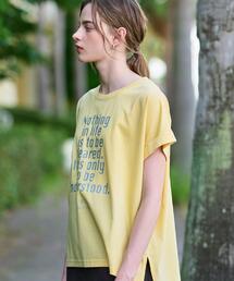 ◆箔PTドルマンスリーブロゴTシャツ