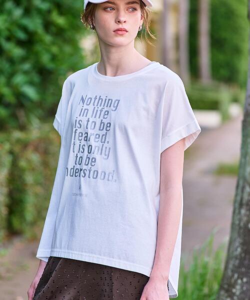 tシャツ 箔PTドルマンスリーブロゴTシャツ レディース 箔PTドルマンスリーブロゴTシャツ（Tシャツ/カットソー