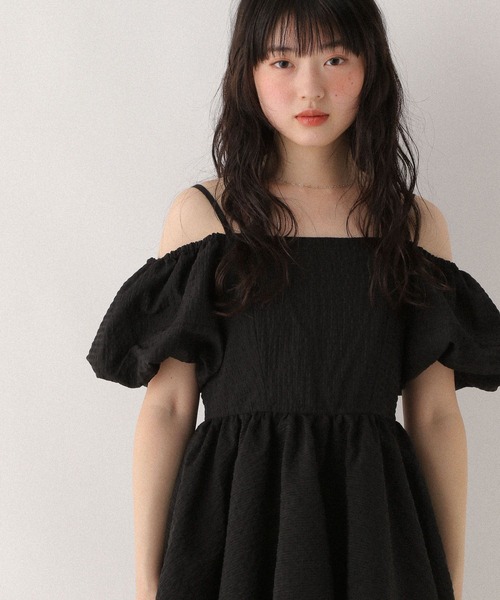 最終値下げ♡美品 Heather ヘザー オフショルバルーンミニワンピース 白 オフショルバルーンミニワンピース 576807（ワンピース