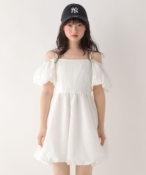 Heather（ヘザー）の「オフショルバルーンミニワンピース　576807（ワンピース・レディース・オフホワイト/ブラック/ホワイト系その他・FREE）」の19枚目の写真
