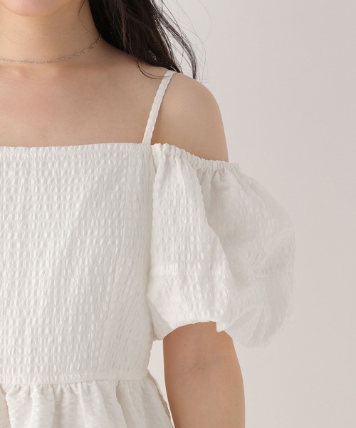 Heather（ヘザー）の「オフショルバルーンミニワンピース　576807（ワンピース・レディース・オフホワイト/ブラック/ホワイト系その他・FREE）」の15枚目の写真