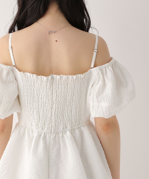 REVOLVEセレクト♢ASTRオフショル2wayミニワンピース オフショルバルーンミニワンピース 576807（ワンピース