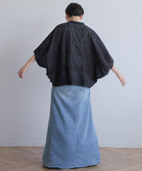 Journal standard relume コットンカットワーク刺繍シャツ