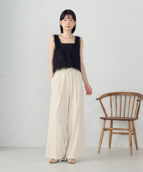 COMME CA ISM(コムサイズム)の「とろみ イージーワイドパンツ(その他パンツ・レディース・オフホワイト/チャコール・MEDIUM/LARGE)」の12枚目の写真
